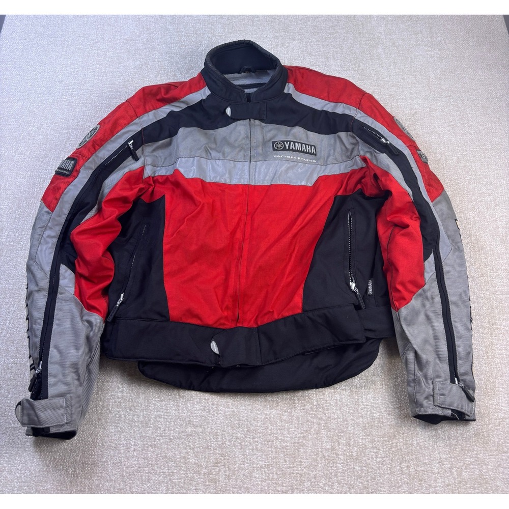Yamaha Factory Racing Gericke Motorcycle Jacket Mens XL Red Black GYTR Nylon